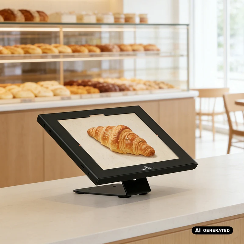 Maclean Tablet Advertising Mount with Lock, 12.4"-13", iPad Air/Pro, Samsung Tab S10+/S9+/S8+/S7+, 257x350x22mm, MC-956 B