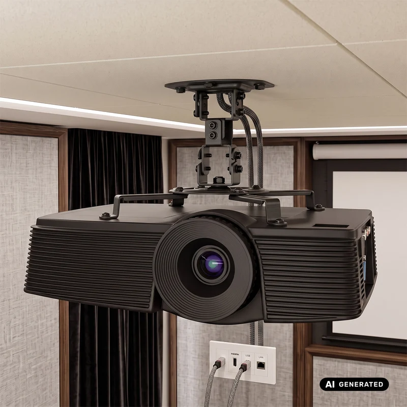 Maclean Ceiling Mount/Hanger for Projectors, 54–320 mm, up to 13.5 kg, 360-degree rotation, MC-200 B