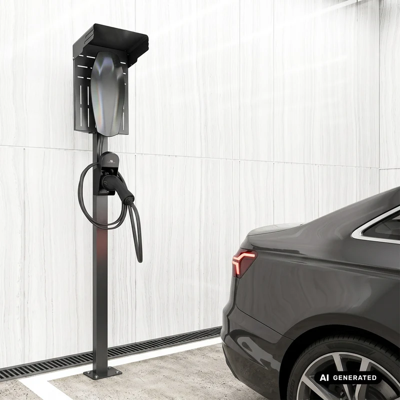 Maclean EV Charger Cable and Plug Wall Mount, Universal, Type 2, Max. Load 10 kg, MC-901