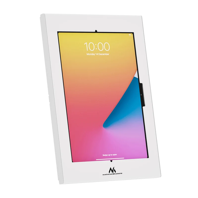 Maclean Tablet Advertising Mount with Lock, 12.4"-13", iPad Air/Pro, Samsung Tab S10+/S9+/S8+/S7+, 257x350x22mm, MC-950 W