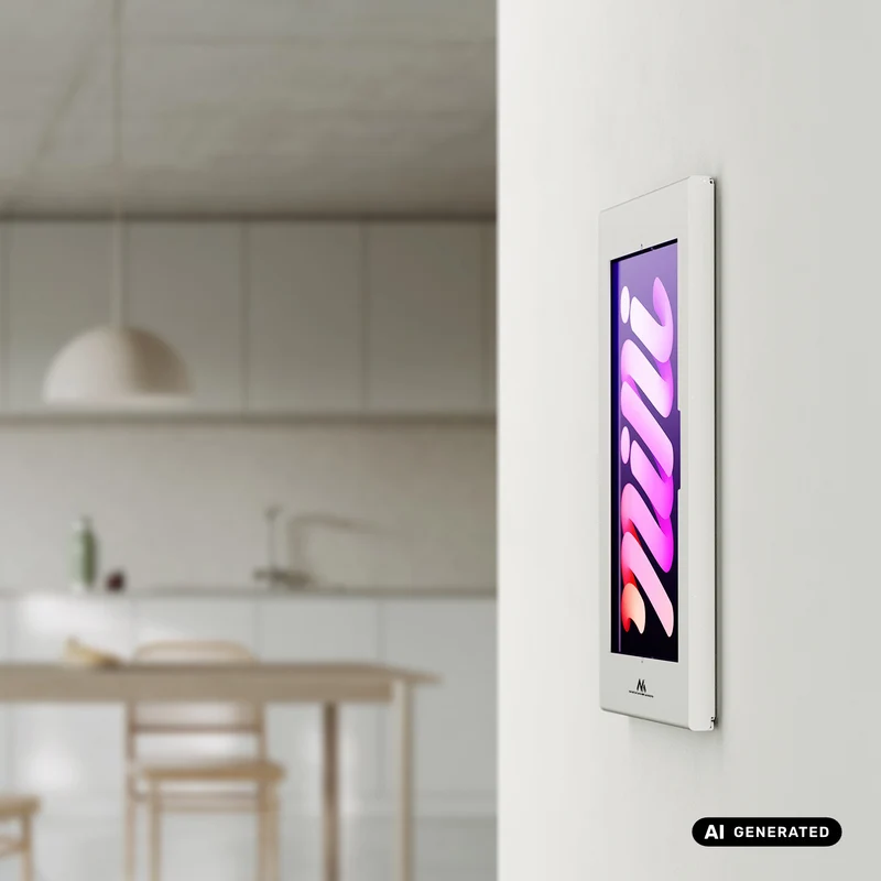 Maclean Tablet Advertising Mount with Lock, 12.4"-13", iPad Air/Pro, Samsung Tab S10+/S9+/S8+/S7+, 257x350x22mm, MC-950 W
