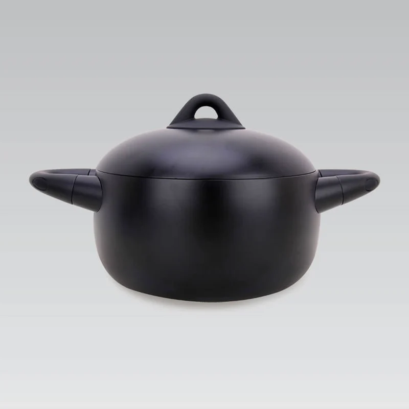 Cooking Pot with Lid, Robust Cast Aluminum, Ergonomic Design, Internal Non-stick Coating, Induction Bottom (diameter - ? 20 cm)