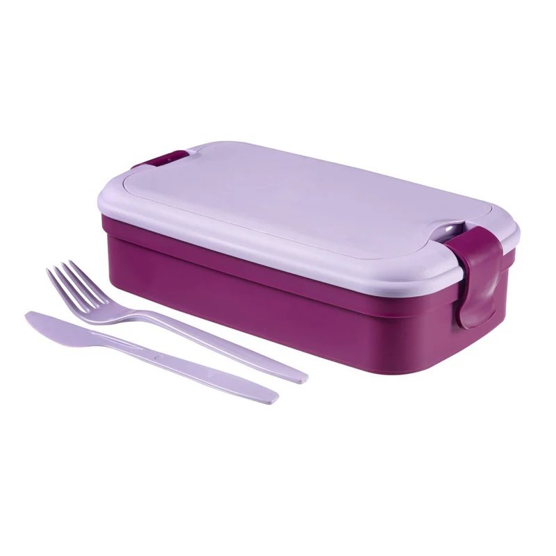 Breakfast container with cutlery Curver Lunch & Go purple