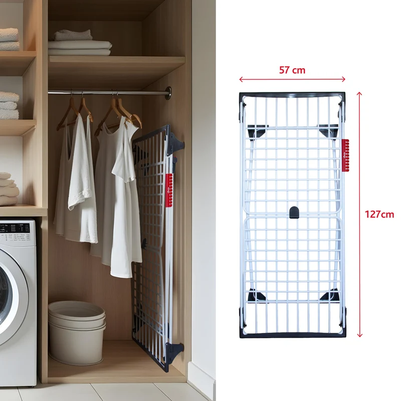 Vileda Magnum 24m Standing Laundry Airer, High Quality product, with wheels, folding.