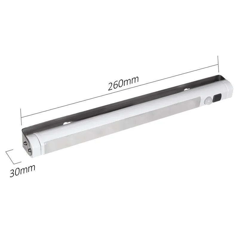 2x Maclean LED kitchen light, under-cabinet, 9 SMD, battery-powered, PIR sensor on/off, MCE166 + 6x R-06/AA/LR06 1.5V VARTA Longlife Power batteries