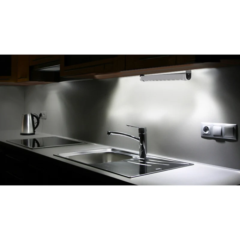 2x Maclean LED kitchen light, under-cabinet, 9 SMD, battery-powered, PIR sensor on/off, MCE166 + 6x R-06/AA/LR06 1.5V VARTA Longlife Power batteries