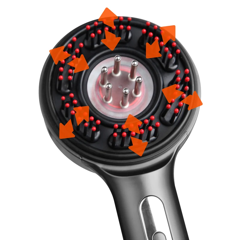 REGENERATING HAIRBRUSH MASSAGER MT6537 massaging hair and scalp brush