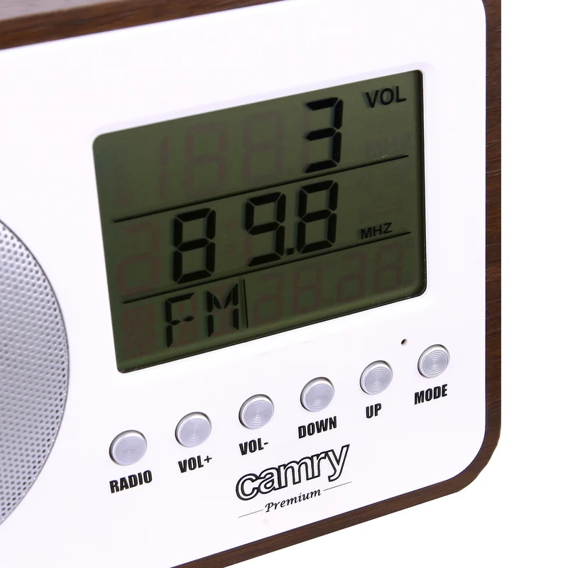 Camry CR 1153 Digital FM Kitchen Radio Player - Retro Look LCD Display Alarm Clock USB / AA Battery Operation