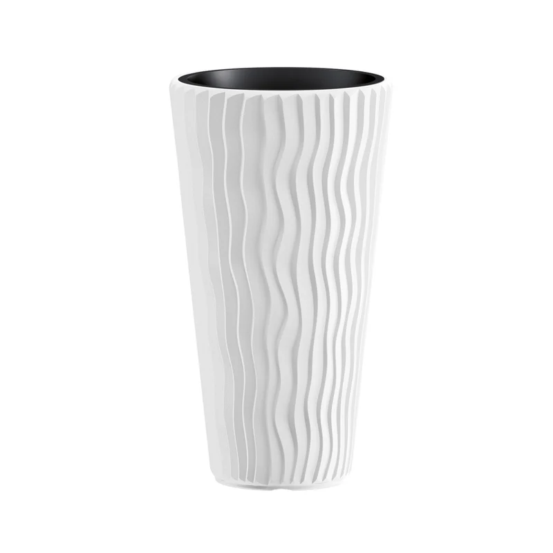 Flowerpot with insert Sandy Slim DPSP400-S449 - white