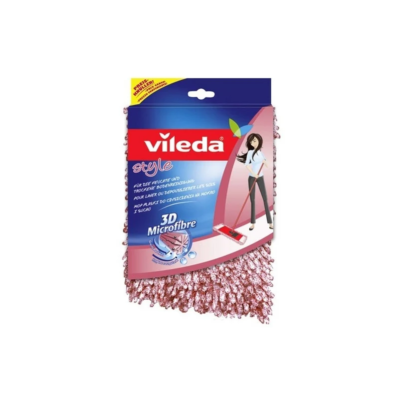 Vileda Pet Pro Chenille Refill Flat Mop Replacement Pad 1-Pack 3x More Pet Hair Removal