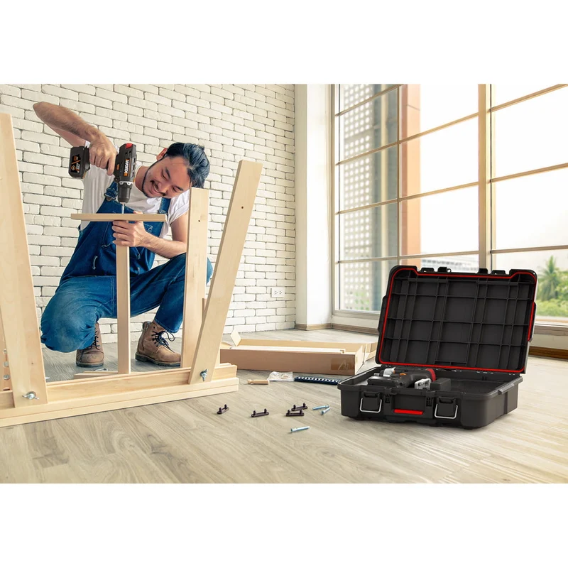Keter tool case, removable compartments, organizer, black, Stack'N'Roll 253382