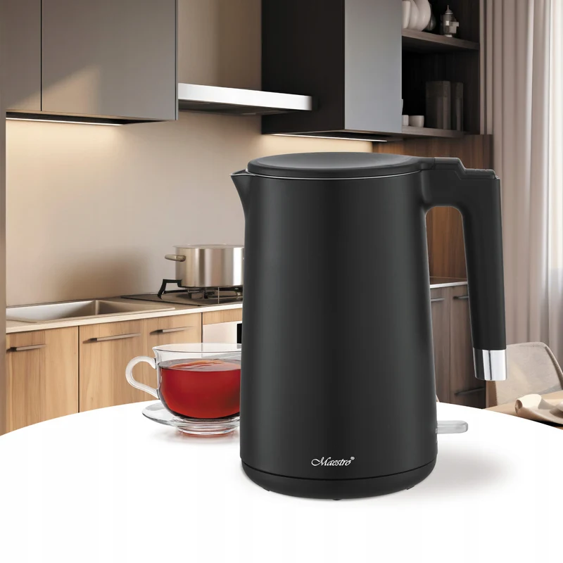 Maestro electric kettle, 1800W, 1.7l, black, MR-026