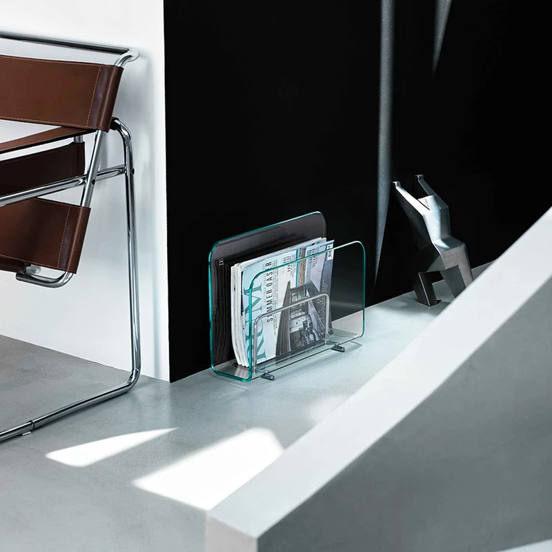 Glass Magazine Racks VOGUE by Roberto Paoli for FIAM