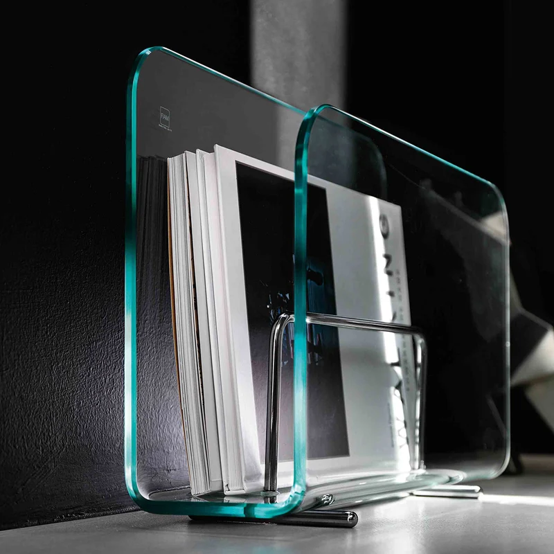 Glass Magazine Racks VOGUE by Roberto Paoli for FIAM