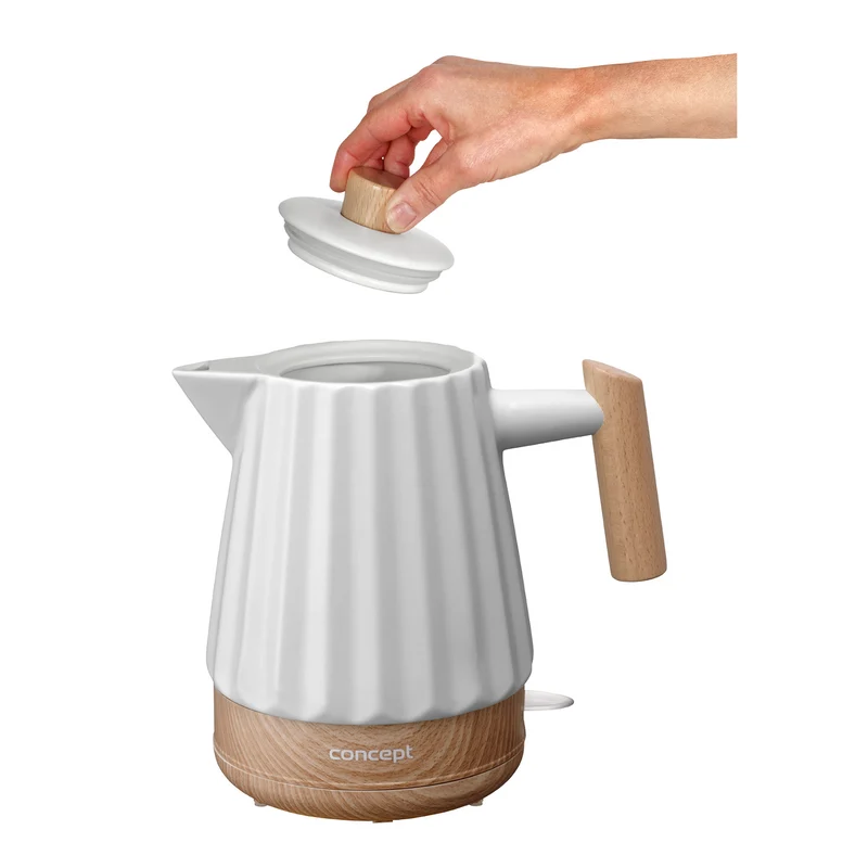 Concept electric kettle, ceramic, 1500W, 1.5L, white, RK0090
