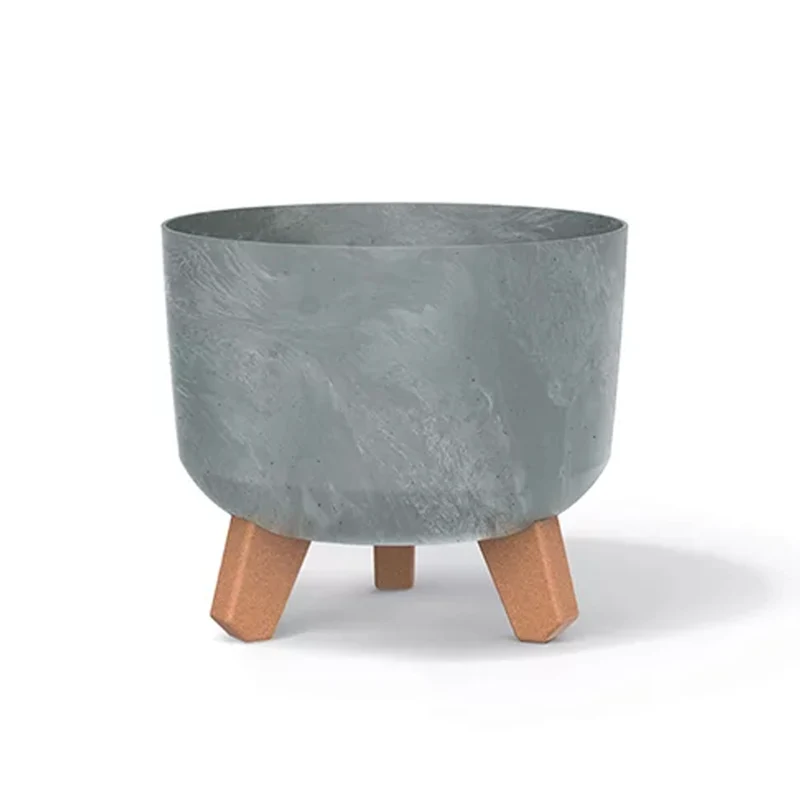 Prosperplast DGRL200E-422U Flower Pot Planter with Legs 3L Modern Decorative Round