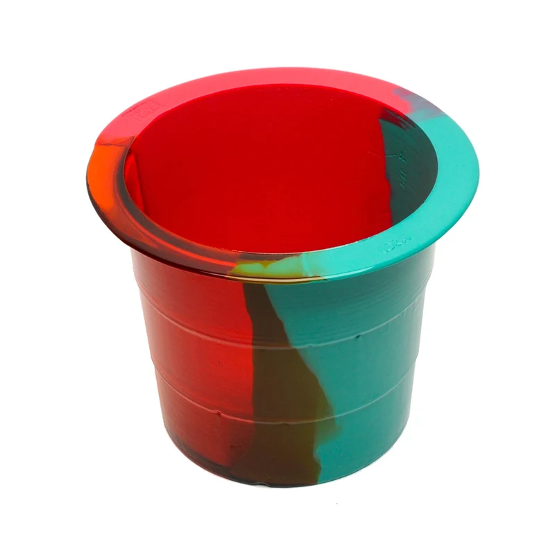 Resin Vase BABEL ICE BUCKET Clear Orange, Matt Fuchsia and Ocean by Gaetano Pesce for Fish Design