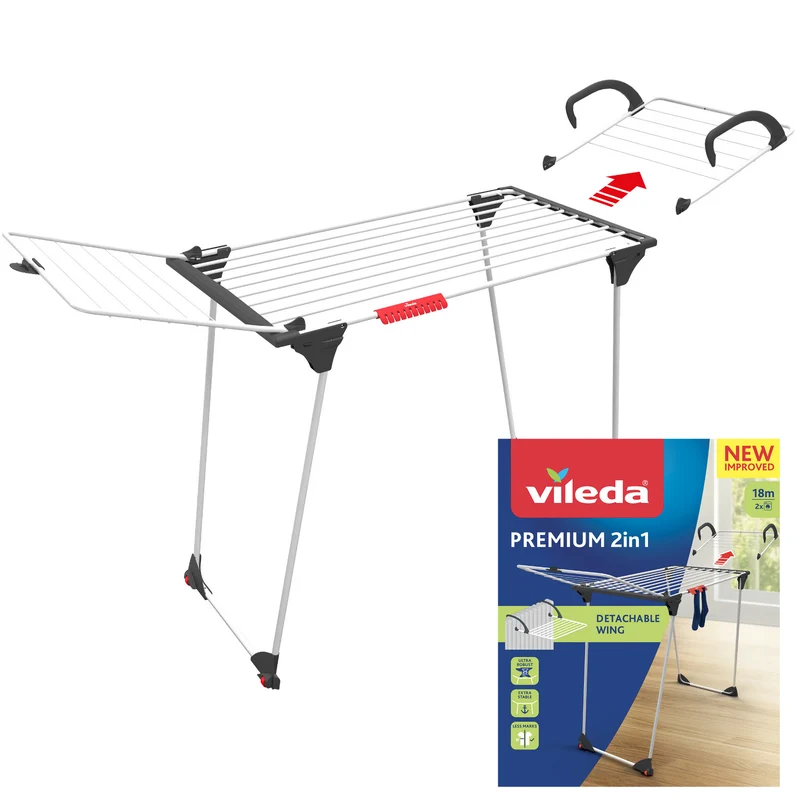 Vileda Premium 2in1 Winged And Radiator Clothes Dryer