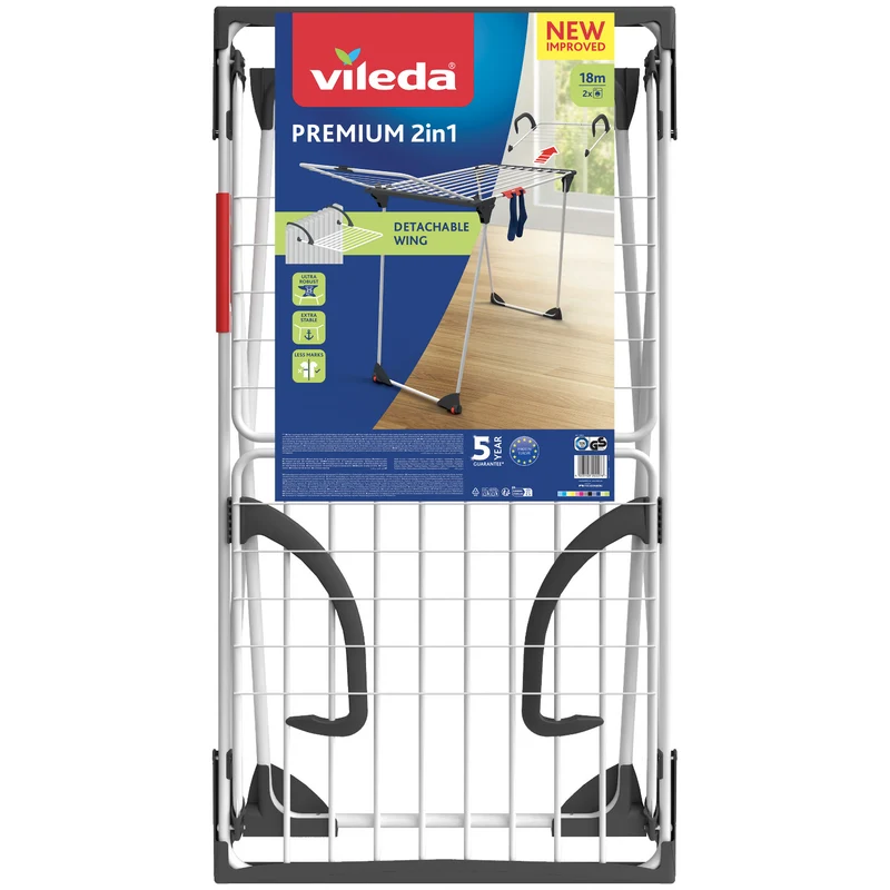 Vileda Premium 2in1 Winged And Radiator Clothes Dryer