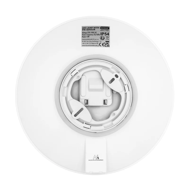 Maclean LED Ceiling Light with PIR Sensor, 15W, 1300 lm, IP54, 220–240 V~ 50/60 Hz, MCE537