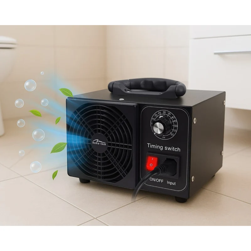 Professional ozone generator for disinfection and air purification, Mediatech, Ozone output: 60,000 mg/h, TIMER, Power: 140W, metal housing