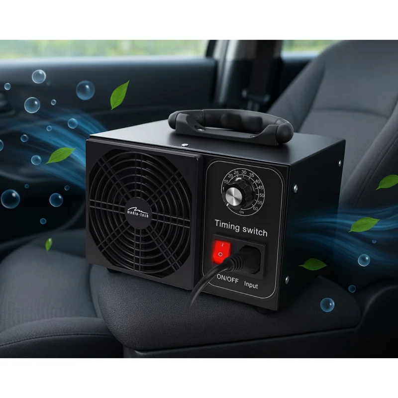 Professional ozone generator for disinfection and air purification, Mediatech, Ozone output: 60,000 mg/h, TIMER, Power: 140W, metal housing