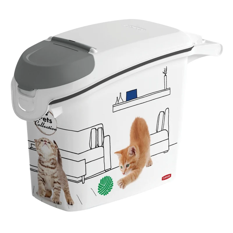 Curver PetLife 6 kg Pet Litter Storage Container 23 x 50 x 36 cm Cat Litter Box with Lid