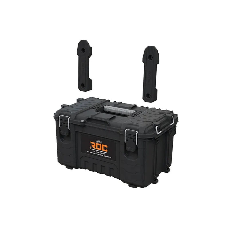 Set of 3 Keter ROC Pro Gear 2.0 tool chests, total capacity 110L, IP65 protection, removable telescoping handle, padlockable, 256982