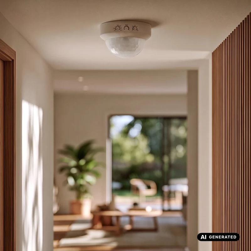 Maclean PIR Motion Sensor, Surface-Mount, Range 10x40m, 1000W/2000W, 220-240V AC, 50/60Hz, MCE823