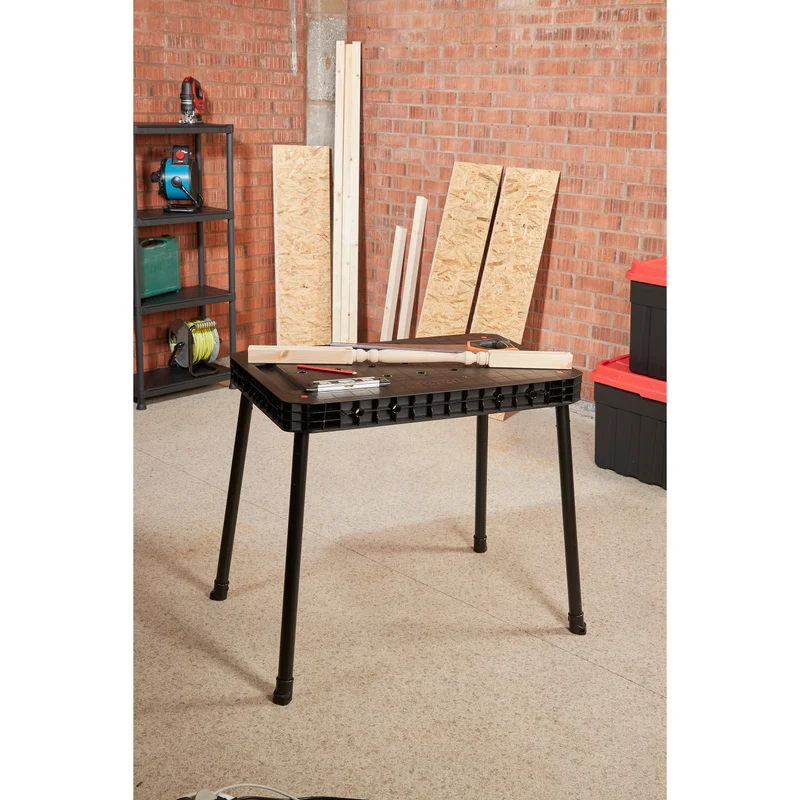 Keter Ultimate Workbench, foldable, load capacity up to 453 kg, assembly in 30 seconds, large work surface with 3/4-inch holes, portable, 262936