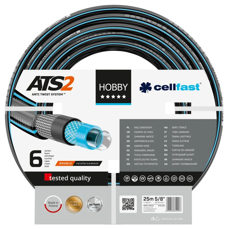 Cellfast Hobby garden hose ATS2 5/8" 25m 6-layer