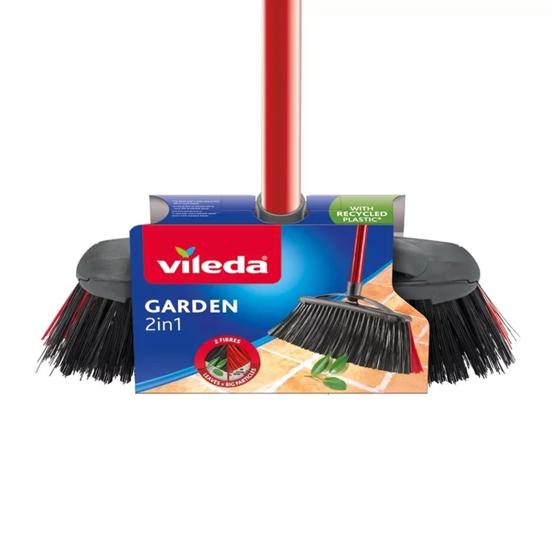 Vileda outdoor broom brush with Garden rod 2-in-1