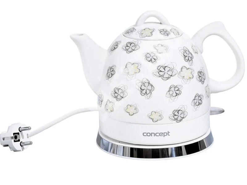 Concept RK0010NE Electric Ceramic Kettle Elegant Teapot Retro Water Level Indicator 1200W 1L