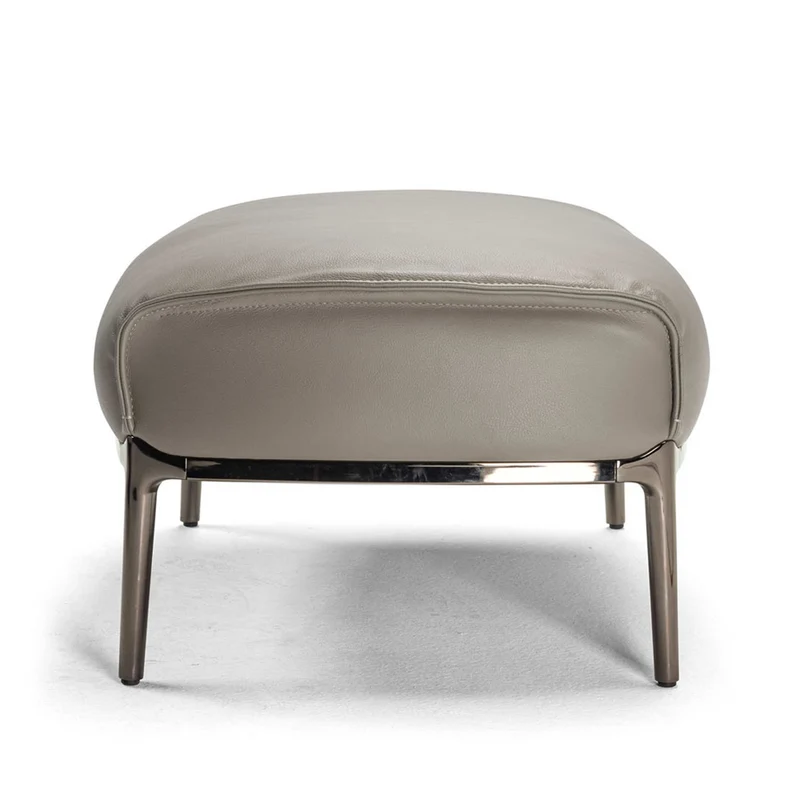 Leather Ottoman ARCHIBALD by Jean-Marie Massaud for Poltrona Frau