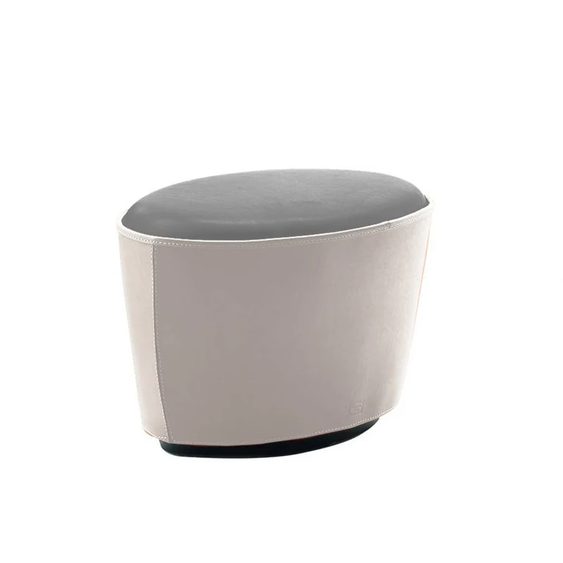 Leather Ottoman MAMY BLUE by Roberto Lazzeroni for Poltrona Frau