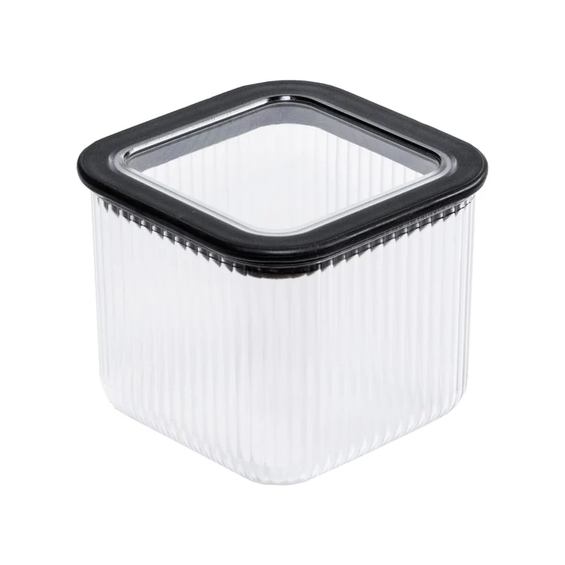 Branq kitchen container, for food, 0.7 l, transparent with black seal, Neroli