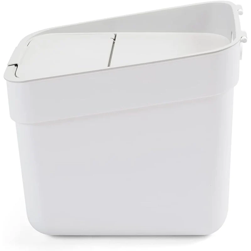 Curver Ready to Collect Sorting Waste Bin 20L White Garbage Can Stackable Recycling Segregation Ergonomic Handle
