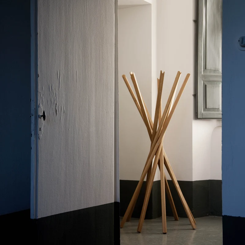 Wood Clothes Hanger SCIANGAI by De Pas, D'Urbino & Lomazzi for Zanotta