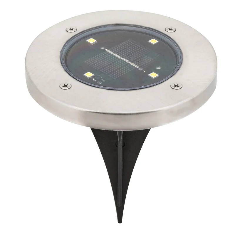 Rabalux Dannet Solar Garden Light, IP44, Satin Chrome, 7975