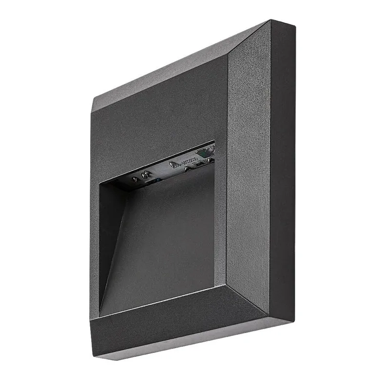 Rabalux Wall Sconce, Outdoor, 4W LED, Anthracite, Trento, 4 pieces
