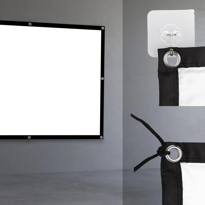 Maclean projection screen, 84", 175x131cm, 25mm 4:3 border, tension hooks, MC-166