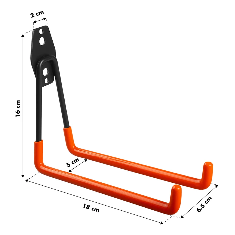 Maclean wall mount/hanger for tires, gardening tools, ladders, hoses, bicycles, max. load 25 kg, MC-444, 3 pieces