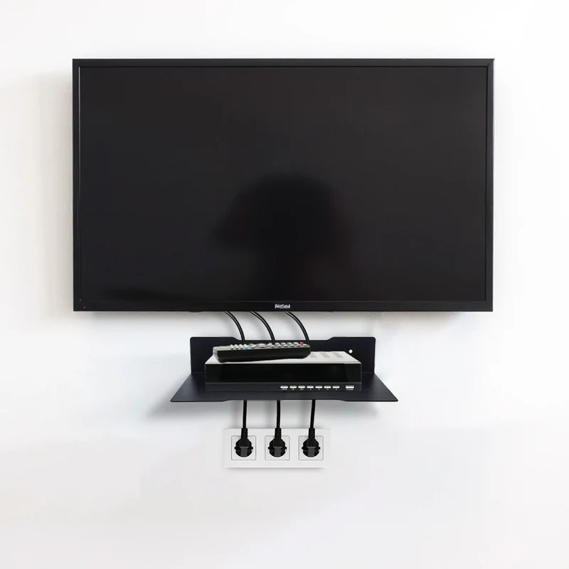 Maclean decoder wall shelf, single, max. 5kg, steel, MC-122