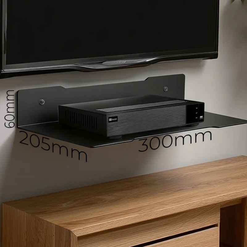Maclean decoder wall shelf, single, max. 5kg, steel, MC-122