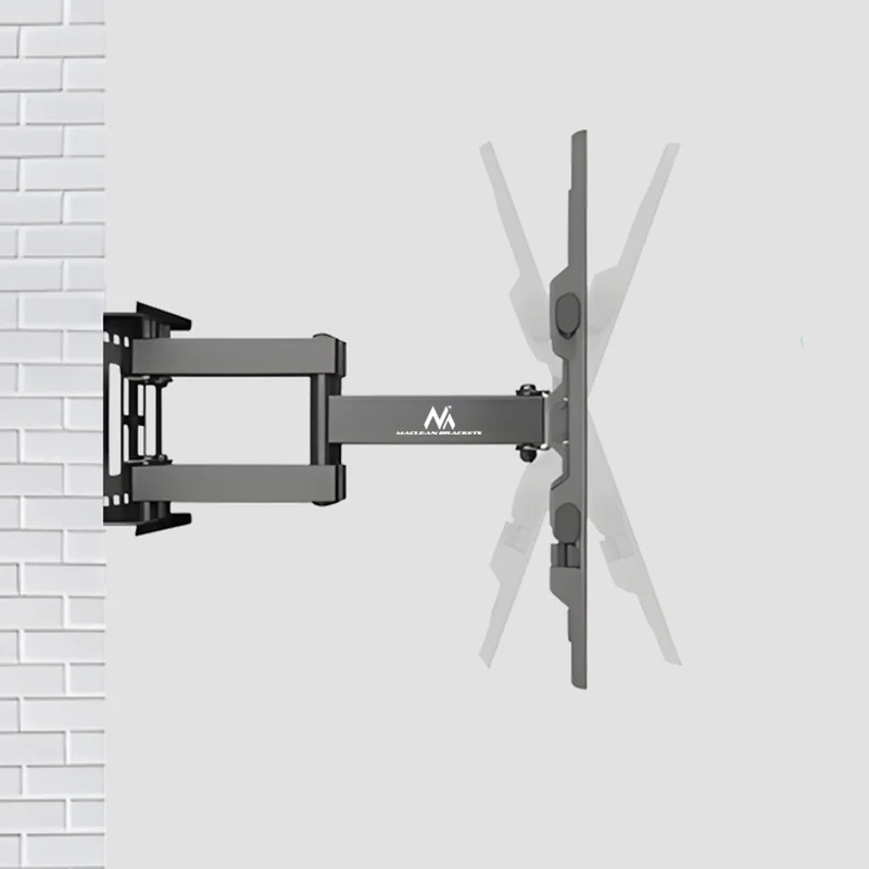 Maclean TV Mount, max VESA 600x400, 32-85", 60kg, horizontal and vertical angle adjustment, profile 65-390mm, black, MC-789