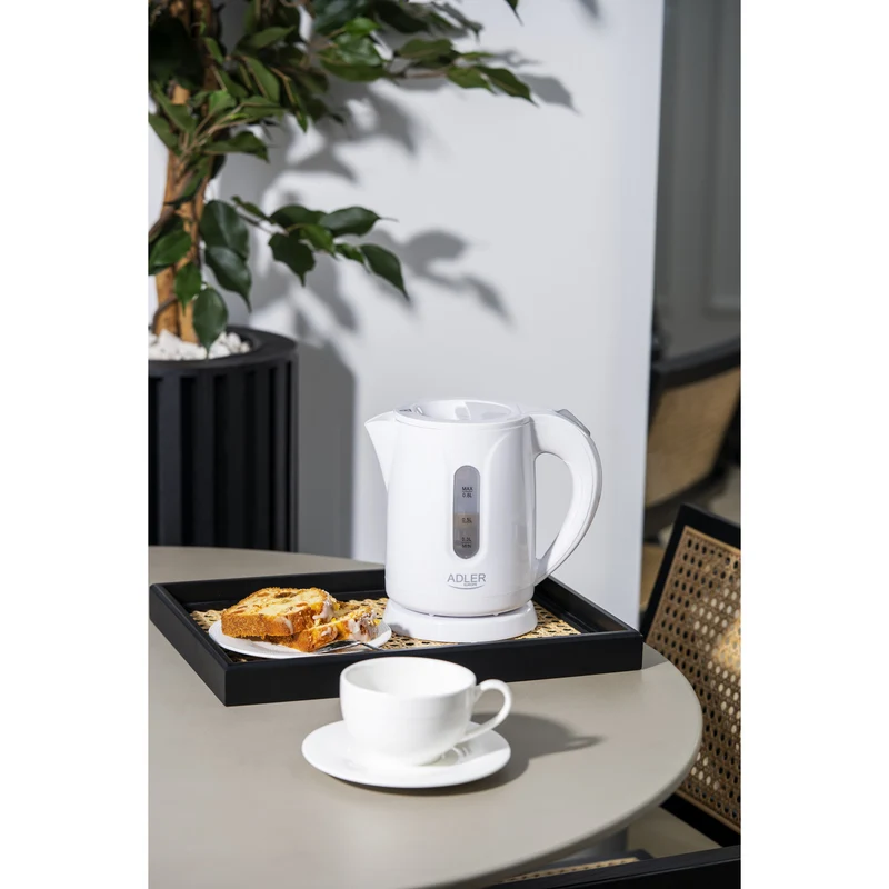 Adler cordless electric kettle, capacity 0.8L, power 850W, AD1371