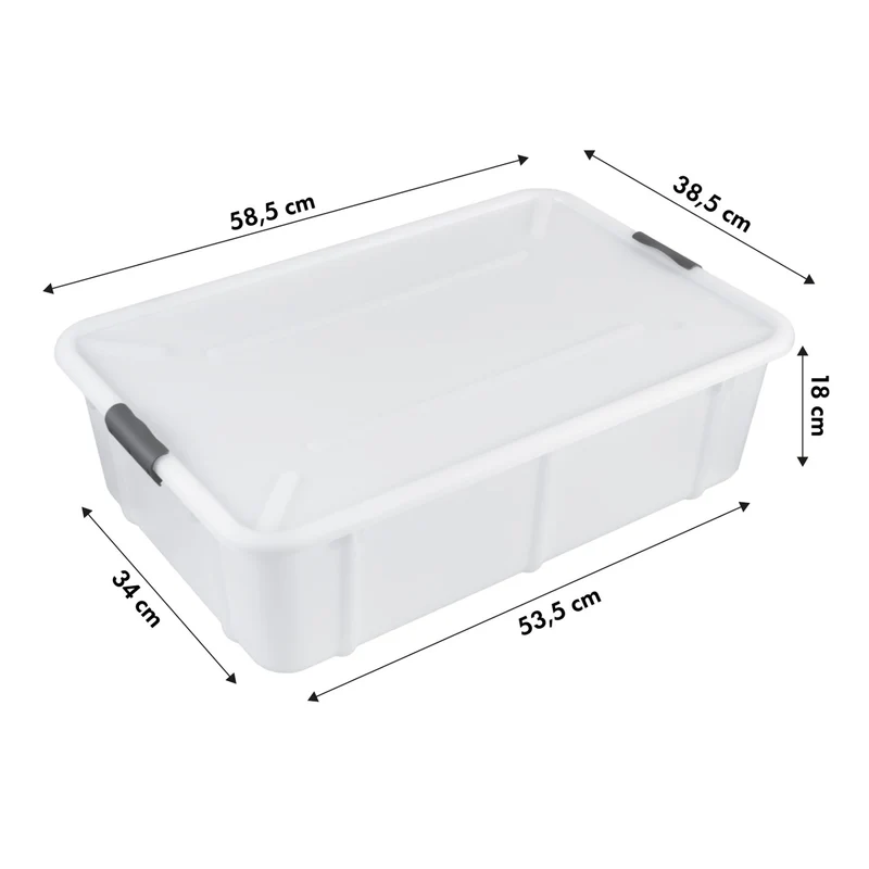 BranQ Velur 29L storage container with lid and wheels