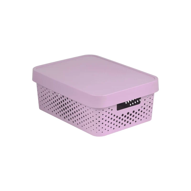 Curver Infinity 11L Openwork Container with Lid Pink