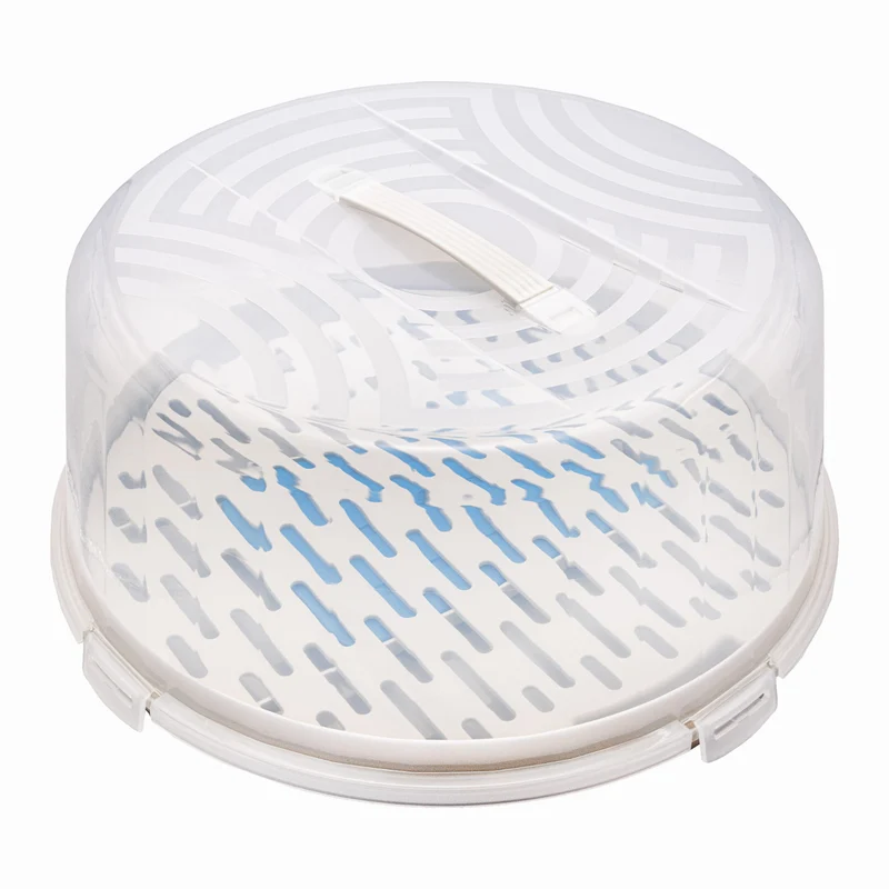 BranQ 1681 Round Cake Transporter with Cooling Cartridge Cooler Thermobox Cake Container Handle Lid 33.4cm Sturdy BPA-Free