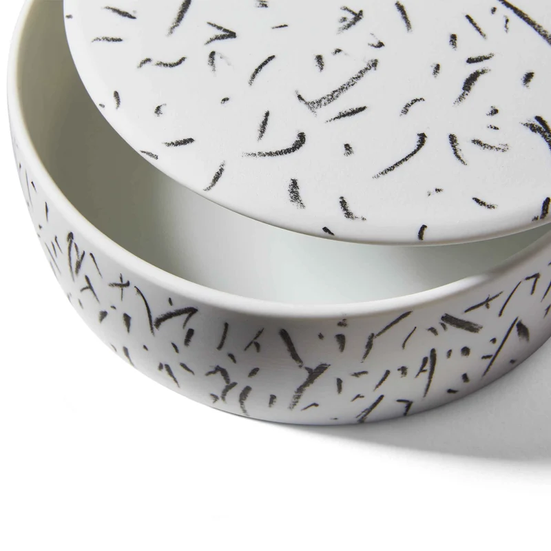 Porcelain Round Box Vase POST SCRIPTUM, designed by Formafantasma for Cassina